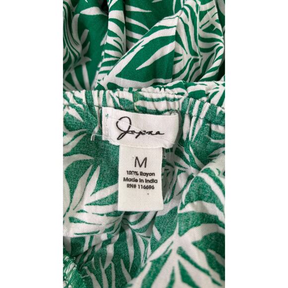 Japna Womens Tropical Strapless Maxi Dress Size Medium NWT Green White New - Picture 8 of 8